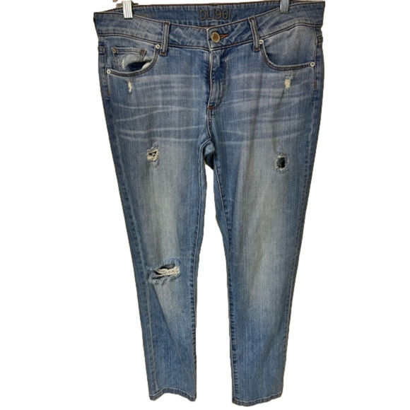 DL1961 Riley Boyfriend Mid-Rise 5 Pocket Lightweight Denim Jeans Blue Size 28 - Picture 1 of 16